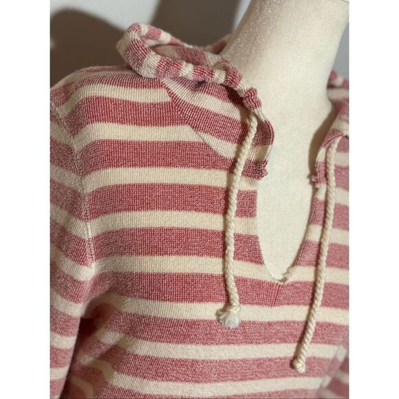 Billabong Say Now red and white striped terry hoodie - L - Picture 2 of 8